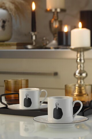 Set de cafea Kutahya Porselen, RU04KT42011563, 4 piese, portelan
