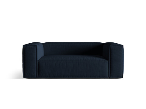Canapea 2 locuri, Nuria-88, Micadoni Home, 170x110x72 cm, catifea, albastru inchis