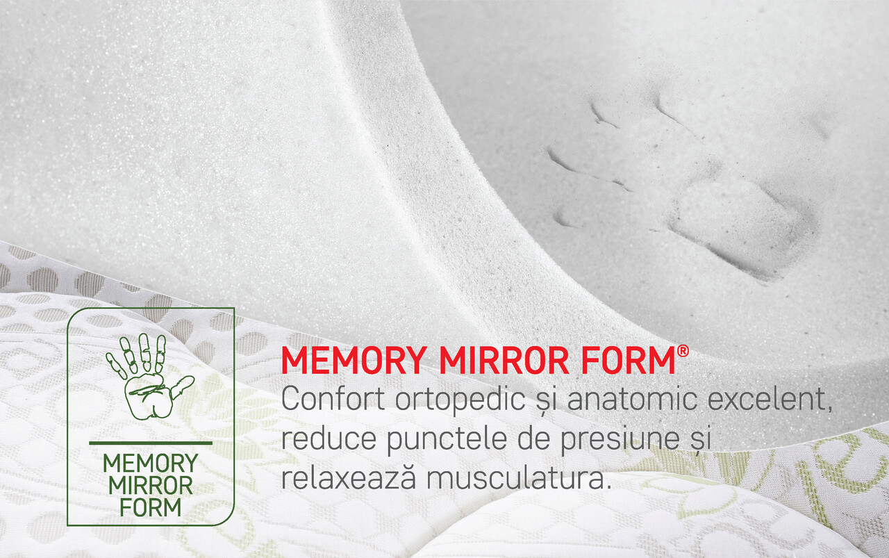 Saltea ortopedica Aloe Vera PLUS Dual Confort, 160x200x30cm, Memory 4 cm, 7 zone de confort, reversibila, fermitate medie - imagine 5