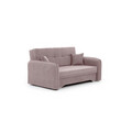 Canapea extensibila 3 locuri, ELTAP, Laine, 155x105x75 cm, lemn/poliester, roz