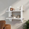 Raft de perete, Hanah Home, Vlnt126Byz, 70x60 cm, Alb