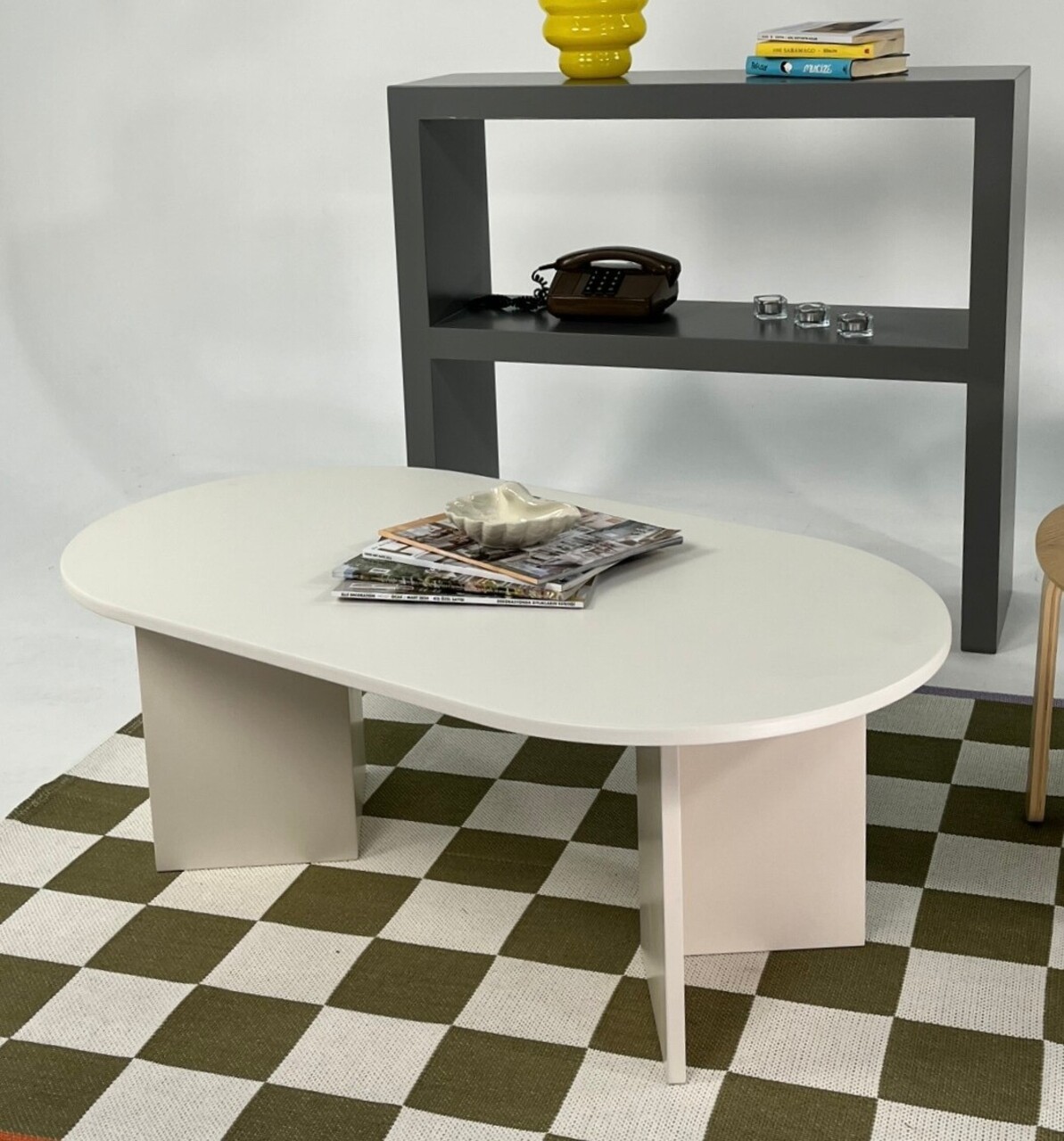 Masuta de cafea, Rotexa, Leo Large, 110x42x60 cm, Crem