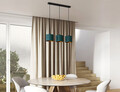Lustra ELTAP, Vespillo, 75x18x105 cm, 3xE27, 15W, otel/PVC, verde/auriu