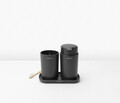 Set accesorii pentru baie 3 piese, Brabantia, Dark Grey, polipropilena, gri inchis