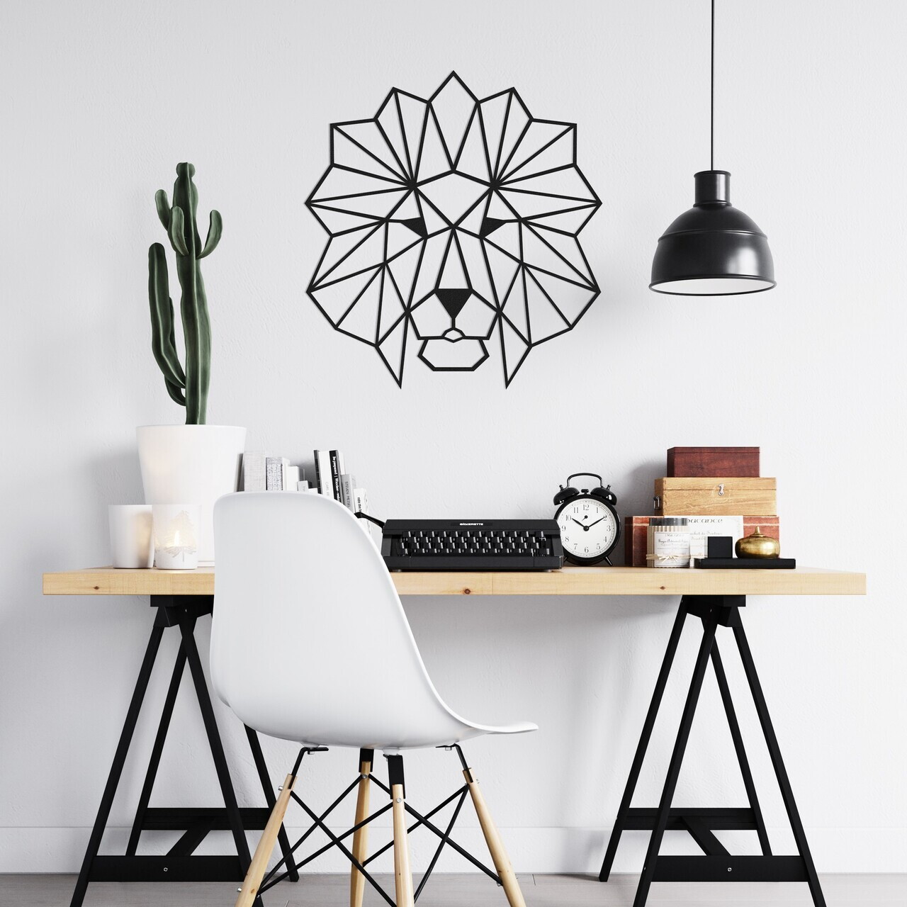 Decoratiune de perete, DEC-BL007, Dimensiune: 40 x 40 cm, Negru — imaginea 2