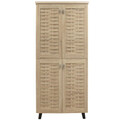 Pantofar cu 4 usi Mantam, Pakoworld, 24 perechi pantofi, 78x40x170.5 cm, PAL melaminat, sonoma