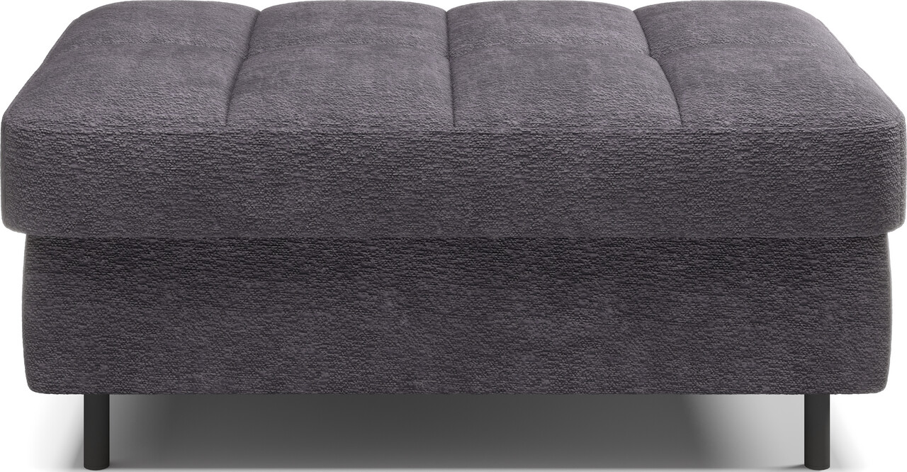 Taburet cu spatiu pentru depozitare ELTAP, GOM-05TOU, Gomsi, 104x72x45 cm, lemn/poliester, gri inchis - view 4