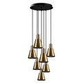 Lustra, Opviq, 892OPV1648, Metal, Aur/Negru
