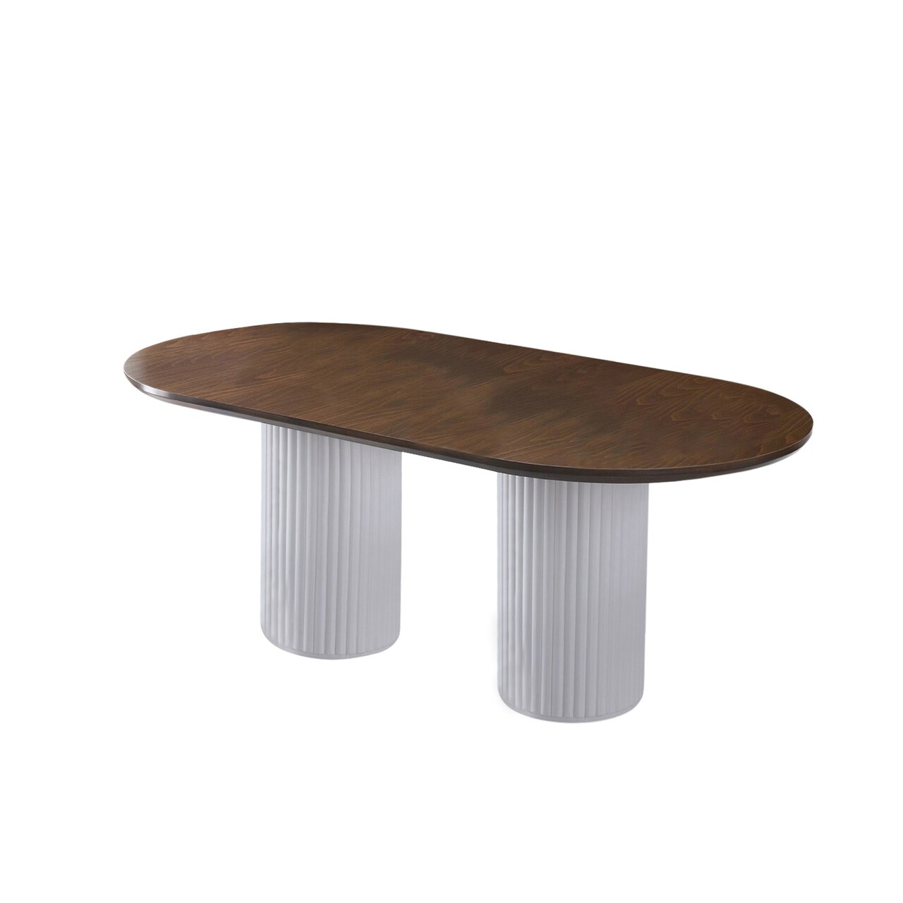 Masa, Nmobb, LI, 200x77x100 cm, 100% MDF VOPSIT/LACUIT, Nuc/Alb - 2 | YEO