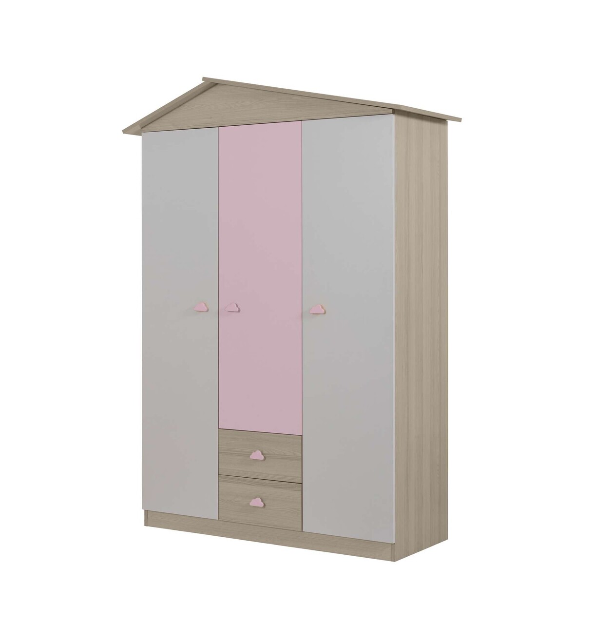 Dulap pentru haine Hanah Home Ayder New 130x204x57 cm PAL Roz