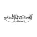 Decoratiune de perete, Amsterdam, Metal, Grosime: 2 mm, Negru