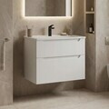 Dulap de baie cu chiuvetă, Hanah Home, Messina 65 v2, Alb mat