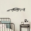 Decoratiune de perete, Mclaren P1 Silhouette, Metal, Dimensiune: 68 x 14 cm, Negru