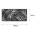Decoratiune de perete, Decorative Panel 4, Metal, 100 x 48 cm, Negru