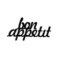 Decoratiune de perete, Bon Appetit 1, Metal, Dimensiune: 50 x 30 cm, Negru