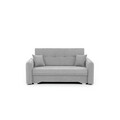 Canapea extensibila 3 locuri, ELTAP, Laine, 155x105x75 cm, lemn/poliester, gri deschis