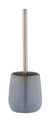 Perie pentru toaleta cu suport Sirmione, Wenko, 10.5x40 cm, ceramica/inox, gri