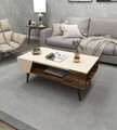 Masuta de cafea, Arnetti, Aren, 38x90x53 cm, PAL, Bej / Nuc deschis