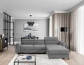 Coltar extensibil dreapta 4 locuri ELTAP, Mari-38, Mariall, 288x200x92 cm, lemn/poliester, gri