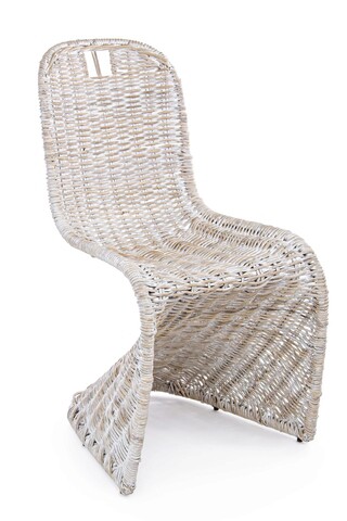 Scaun Zacarias, Bizzotto, 50 x 52 x 91 cm, otel/impletitura kubu BIZZOTTO