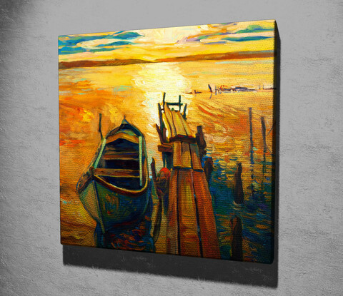 Tablou decorativ, kc066, canvas, dimensiune: 45 x 45 cm, multicolor