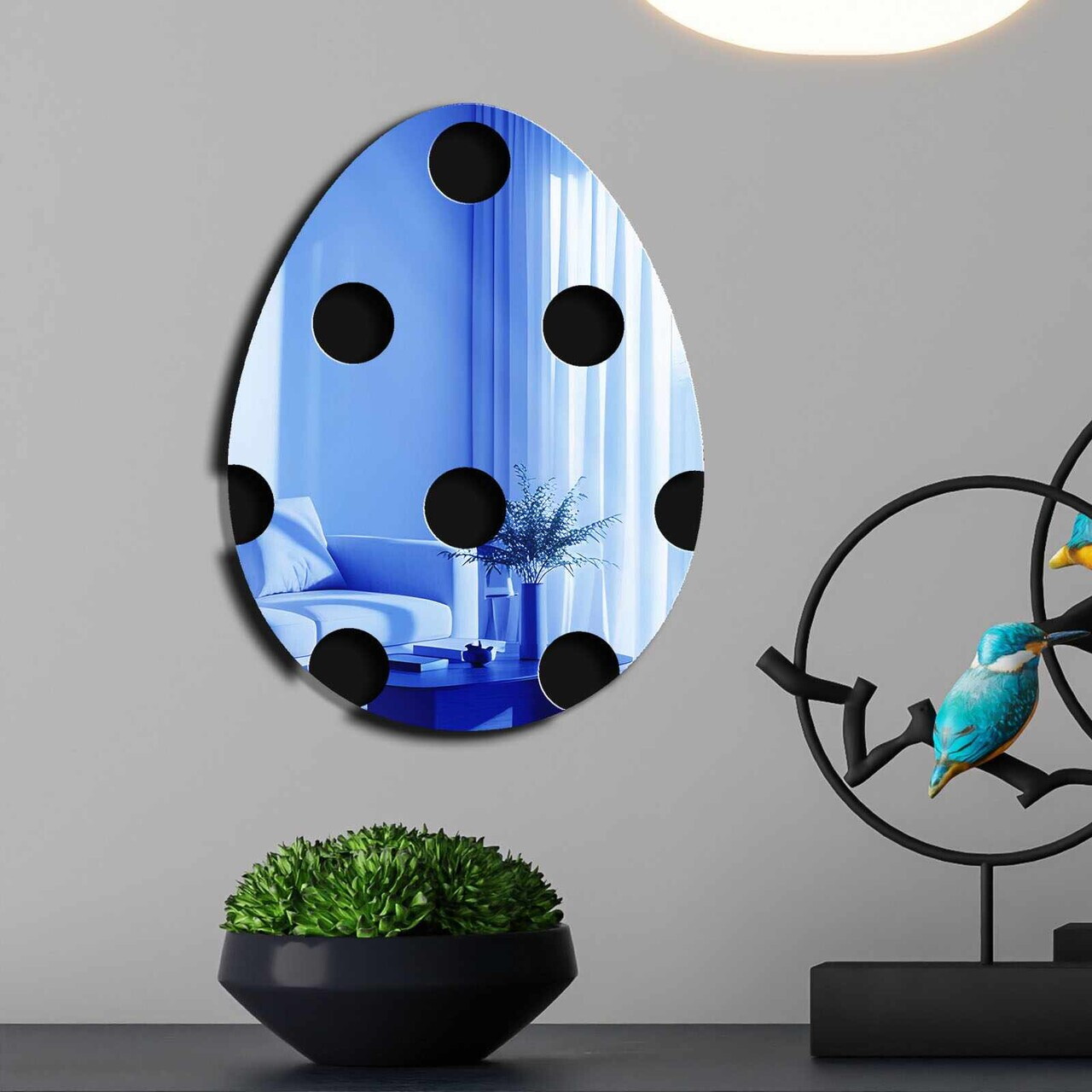 Oglinda decorativa, EAS003BLUE, Baza din 100% EVA (Grosime: 10 mm), Albastru — imaginea 2