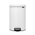 Cos de gunoi cu pedala, Brabantia, Icon Mineral Ethernal White, 20 L, inox, alb