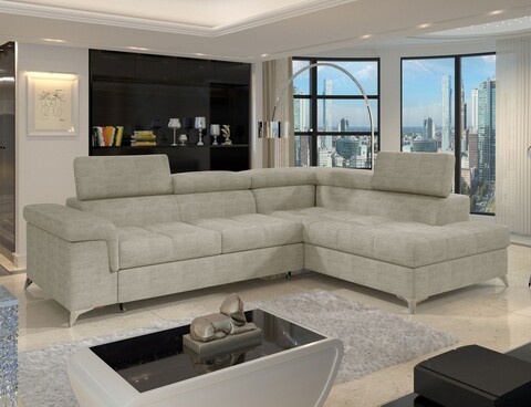 Coltar extensibil dreapta 4 locuri ELTAP, RT-20MAN, Eridano, 275x202x88 cm, lemn/poliester, bej