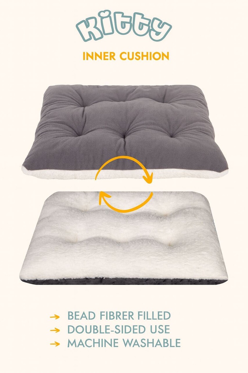 Pat pentru animale de companie, Paws &amp; Whiskers, Kitty, Material exterior: 100% poliester, Gri - view 3