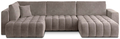Coltar extensibil dreapta 6 locuri ELTAP, RT-18SO, Bonito, 350x175x92 cm, lemn/poliester, bej inchis
