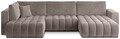 Coltar extensibil dreapta 6 locuri ELTAP, RT-18SO, Bonito, 350x175x92 cm, lemn/poliester, bej inchis