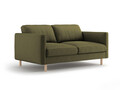 Canapea 2 locuri, Eden, Micadoni, 146x92x90 cm, catifea, verde muschi melanj