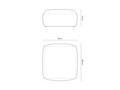 Taburet, Chris-184, Micadoni Home, 100x85x43 cm, catifea, bej sand