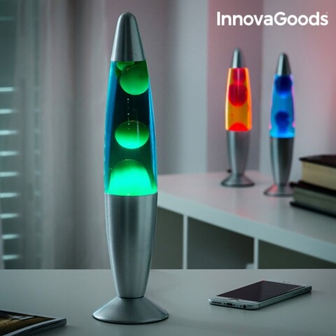Lampa cu lava Magma InnovaGoods, Ø 8.5x34 cm, albastru
