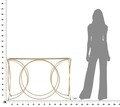 Consola Infinity, Mauro Ferretti, 120x40x79 cm, fier, auriu