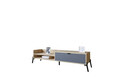 Comoda TV, Puqa Design, Trezza, 160x36x40 cm, PAL, Stejar safir / Antracit