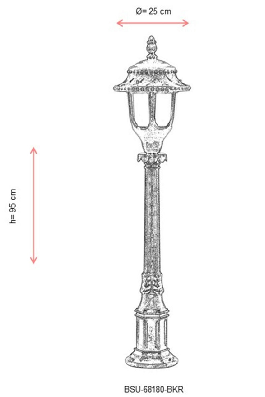 Lampadar de exterior, Avonni, 685AVN1195, Plastic ABS, Maro