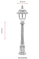 Lampadar de exterior, Avonni, 685AVN1195, Plastic ABS, Maro