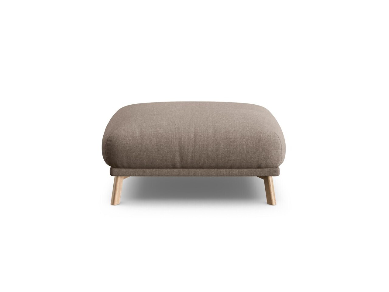 Taburet, Naomi, Micadoni Home, 85x85x41 cm, tesatura structurata, cappuccino