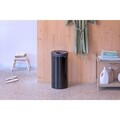 Cos de rufe, Brabantia, Matt, 35 L, 30x30x63.5 cm, otel, negru mat