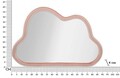 Oglinda decorativa Cloud, Mauro Ferretti, 90x60 cm, MDF/rama acoperita cu catifea, roz
