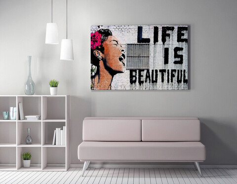 Tablou decorativ, wy132 (50 x 70), 50% bumbac / 50% poliester, canvas imprimat, multicolor