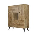 Dulap multifunctional, Mezza, Hercules 3100, 105 x 120 x 35 cm, pal melaminat, nuc