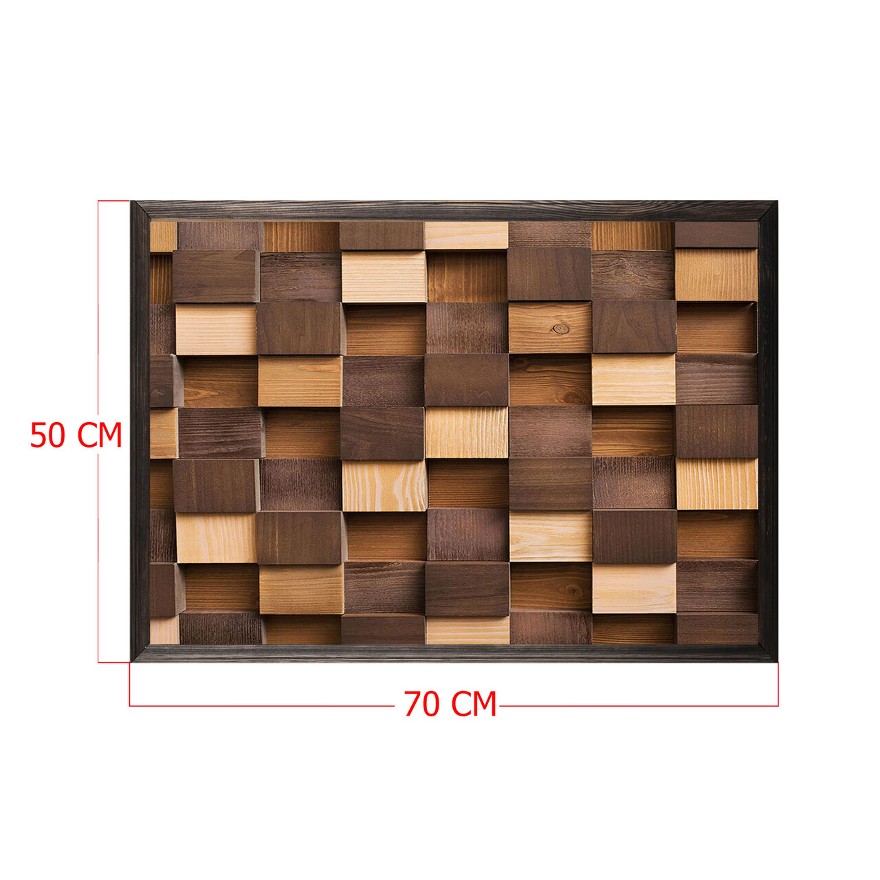 Tablou decorativ, Light and Dark XL, Lemn, Lemn, Multicolor