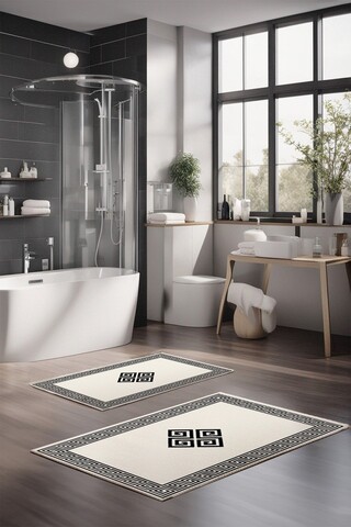 Set covorase de baie, Cartwright, CT-5070, Poliester, Multicolor