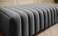Bancheta, ELTAP, PU-LAU-05NU, Laurence, 132x64x36 cm, poliester, gri inchis