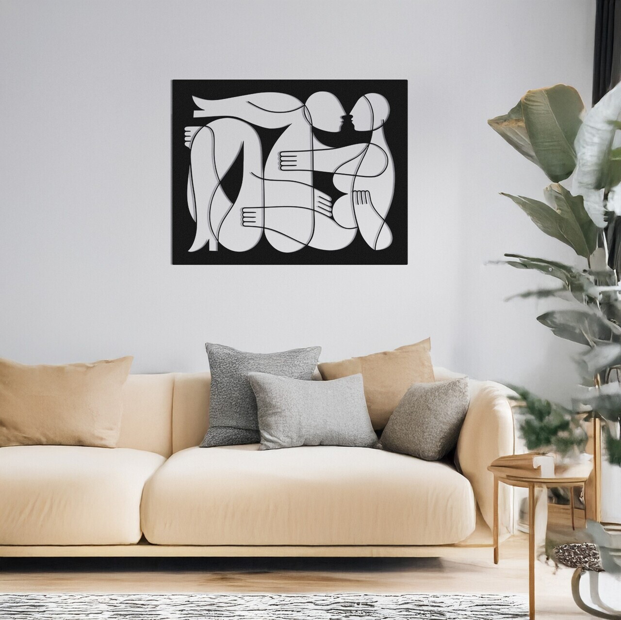 Decoratiune de perete, ART-DC-010, Dimensiune: 50 x 39 cm, Negru