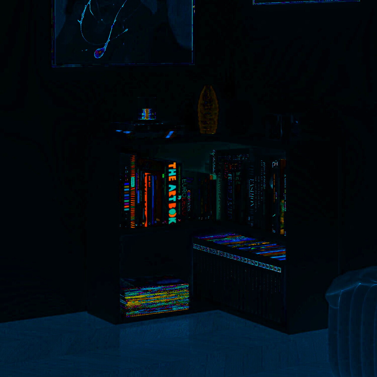 Corp biblioteca Hanah Home Adel 1 Shelf Corner PAL Alb