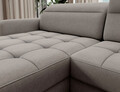 Coltar extensibil stanga 4 locuri ELTAP, LT-03RAQ, Berrto, 306x165x100 cm, lemn/poliester, gri
