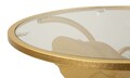 Masuta de cafea Flowers, Mauro Ferretti, 40x78 cm, fier/sticla, auriu